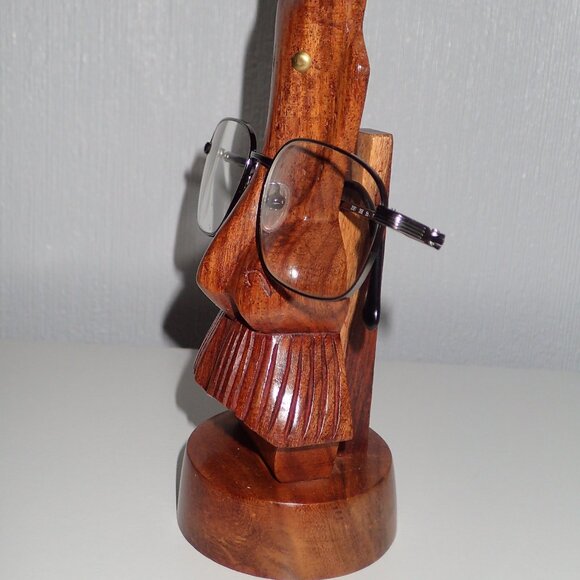Artisan Wood Eye Glass Holder - Picture 3 of 10